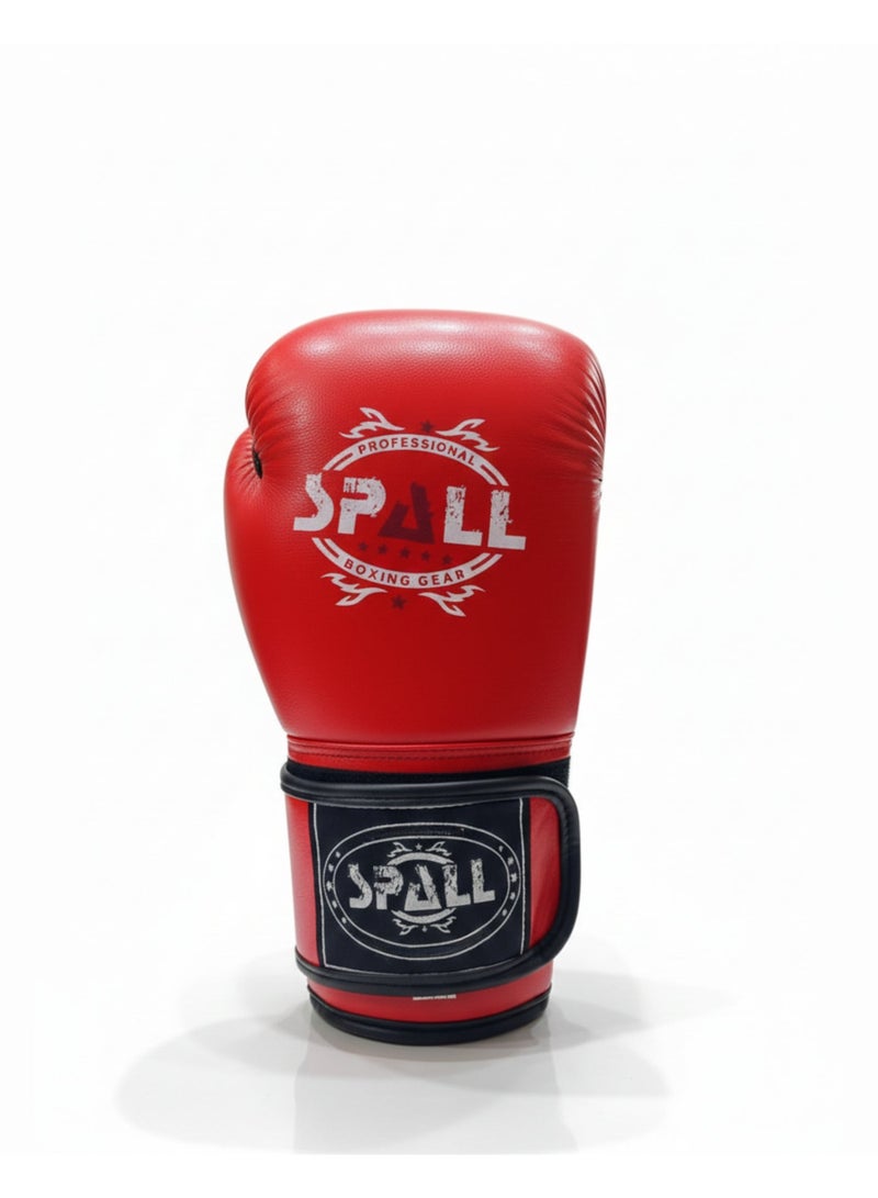 Spall Premium Genuine Leather Boxing Gloves – Professional Training & Sparring Gloves for Men & Women – Red Black Blue – Sizes 4oz to 16oz - Image 1